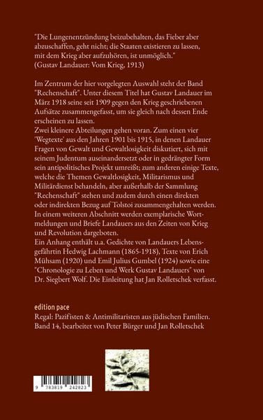Produktbild: Abschaffung des Kriegs durch Selbstbestimmung