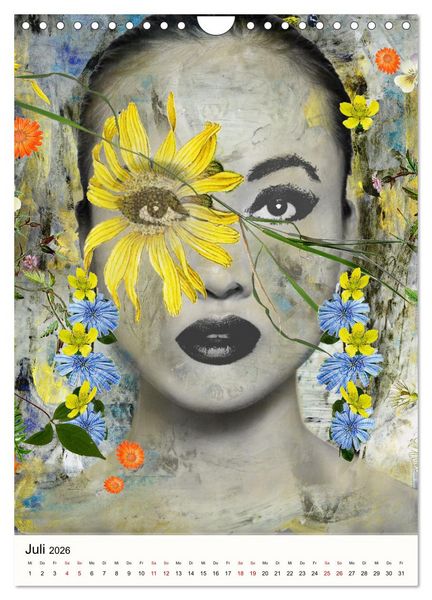Produktbild: FLOWER GIRLS (Wandkalender 2026 DIN A4 hoch), CALVENDO Monatskalender