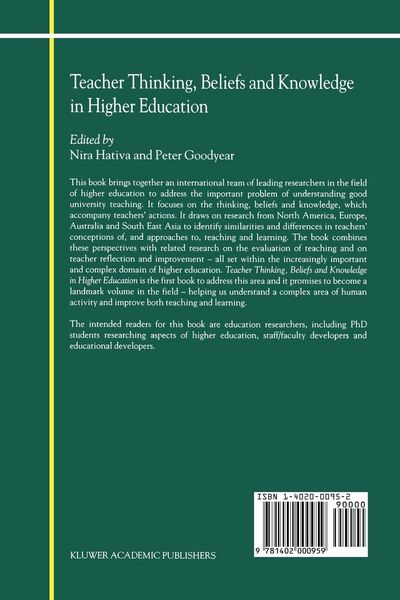 Produktbild: Teacher Thinking, Beliefs and Knowledge in Higher Education