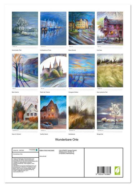 Produktbild: Wunderbare Orte (hochwertiger Premium Wandkalender 2026 DIN A2 hoch), Kunstdruck in Hochglanz