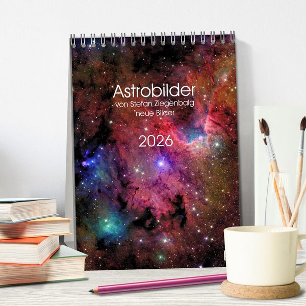 Produktbild: Astrobilder von Stefan Ziegenbalg (Tischkalender 2026 DIN A5 hoch), CALVENDO Monatskalender
