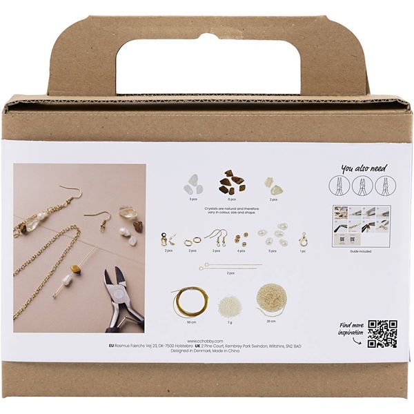 Produktbild: Creativ Company DIY Sets Beads Mini Kreativ Set Schmuck, Halskette und Ohrringe aus Kristallen, Kreativ Box