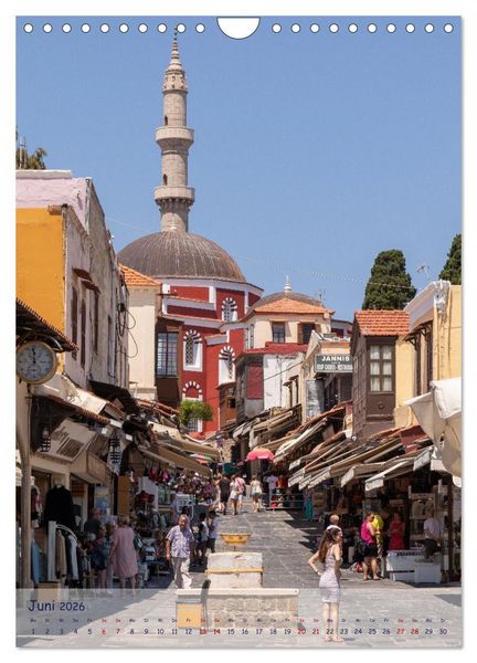 Produktbild: Ein Streifzug durch die Gassen der Insel Rhodos (Wandkalender 2026 DIN A4 hoch), CALVENDO Monatskalender