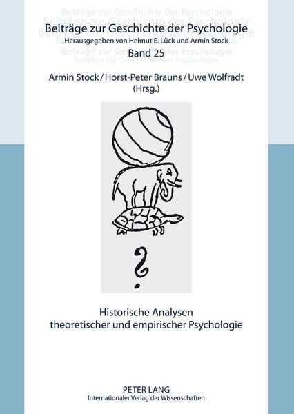 Produktbild: Historische Analysen theoretischer und empirischer Psychologie