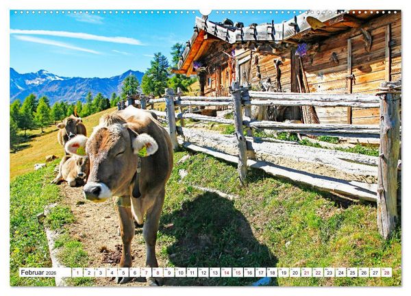 Produktbild: Almen im S&uuml;dtiroler Ultental (hochwertiger Premium Wandkalender 2026 DIN A2 quer), Kunstdruck in Hochglanz