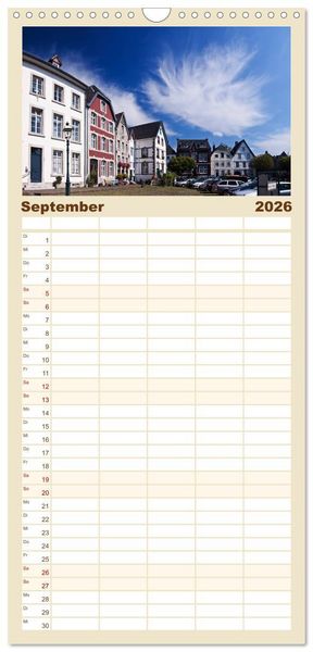 Produktbild: Familienplaner 2026 - Kaiserstadt Aachen mit 5 Spalten (Wandkalender, 21 x 45 cm) CALVENDO