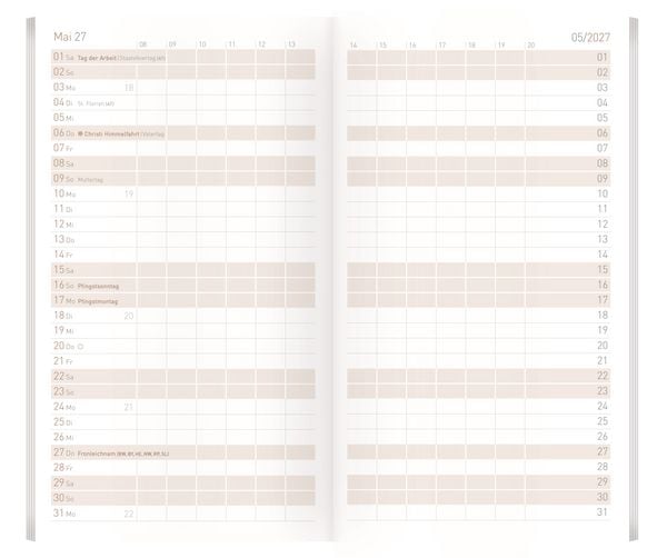 Produktbild: Monatskalender A6+ Pocket slim 2027