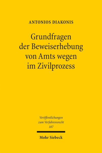 Produktbild: Grundfragen der Beweiserhebung von Amts wegen im Zivilprozess