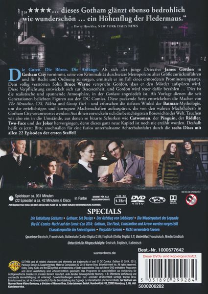 Produktbild: Gotham - Staffel 1 [6 DVDs]