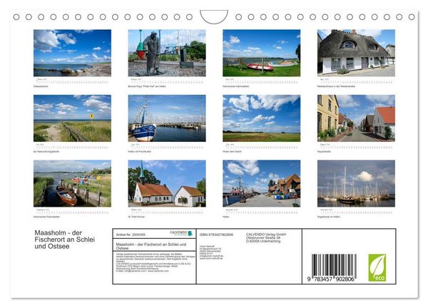Produktbild: Maasholm - der Fischerort an Schlei und Ostsee (Wandkalender 2026 DIN A4 quer), CALVENDO Monatskalender