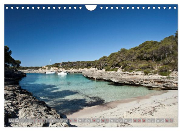 Produktbild: Balearen - Mallorca, Menorca, Ibiza und Formentera (Wandkalender 2026 DIN A4 quer), CALVENDO Monatskalender