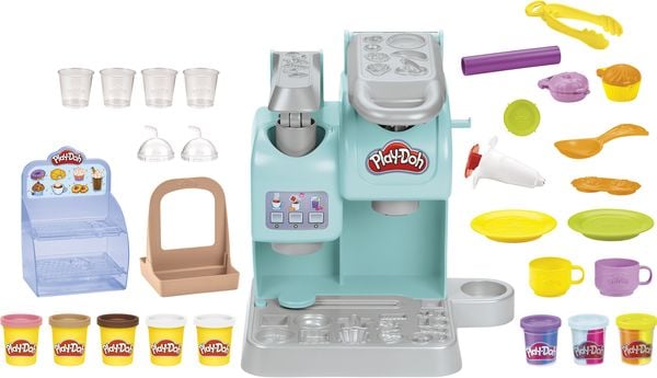Produktbild: Hasbro F58365L0 - Play-Doh Kitchen, Knetspa&szlig; Caf&eacute; mit 20 Accessoires und 8 Dosen, Knete-Spielset