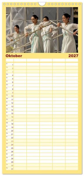 Produktbild: Familienplaner 2027 - Seoul mit 5 Spalten (Wandkalender, 21 x 45 cm) CALVENDO