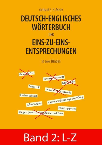 Produktbild: Deutsch-englisches W&ouml;rterbuch der Eins-zu-eins-Entsprechungen in zwei B&auml;nden