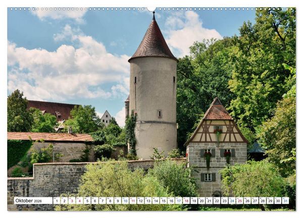Produktbild: Dinkelsb&uuml;hl - Ansichtssache (hochwertiger Premium Wandkalender 2026 DIN A2 quer), Kunstdruck in Hochglanz