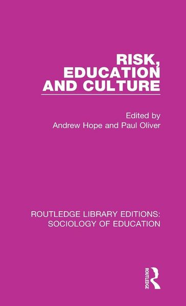 Produktbild: Risk, Education and Culture