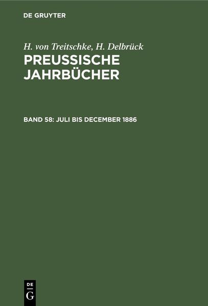 Produktbild: Juli bis December 1886
