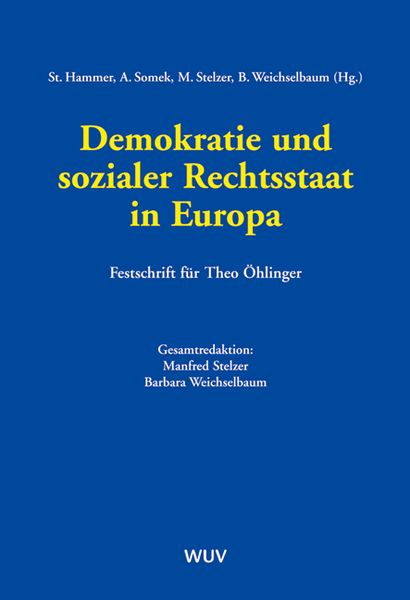 Produktbild: Demokratie und sozialer Rechtsstaat in Europa