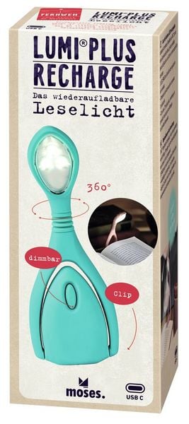 Produktbild: Fernweh Leselicht Lumi Plus Recharge T&uuml;rkis