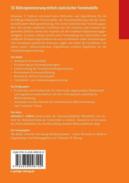 Produktbild: 3D-Bildsegmentierung mittels statistischer Formmodelle