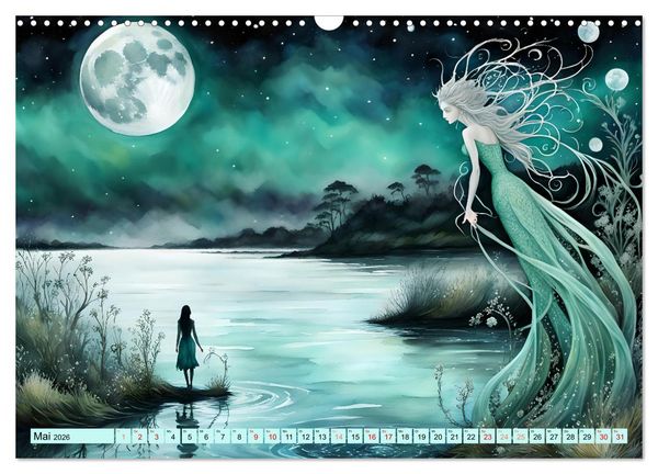 Produktbild: Naturzauberinnen im Mondschein (Wandkalender 2026 DIN A3 quer), CALVENDO Monatskalender