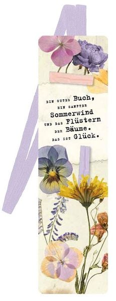 Produktbild: moses. libri_x Lesezeichen mit Band Buchbl&uuml;te