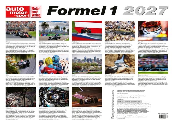 Produktbild: Formel 1 Kalender 2027