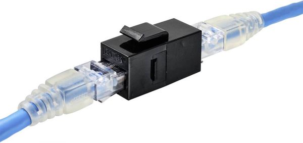 Produktbild: Renkforce RJ45-Kupplung Netzwerk Adapter CAT 6a [1x RJ45-Buchse - 1x RJ45-Buchse]