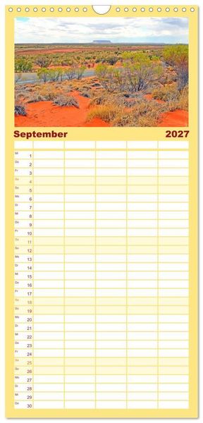 Produktbild: Familienplaner 2027 - Faszination Australien - eine Traumreise mit 5 Spalten (Wandkalender, 21 x 45 cm) CALVENDO