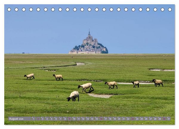 Produktbild: Le Mont-Saint-Michel - Sagenumwobener Klosterberg im Watt (Tischkalender 2026 DIN A5 quer), CALVENDO Monatskalender