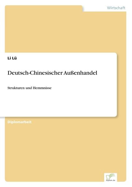 Produktbild: Deutsch-Chinesischer Au&szlig;enhandel