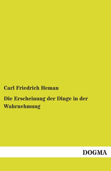 Produktbild: Die Erscheinung der Dinge in der Wahrnehmung