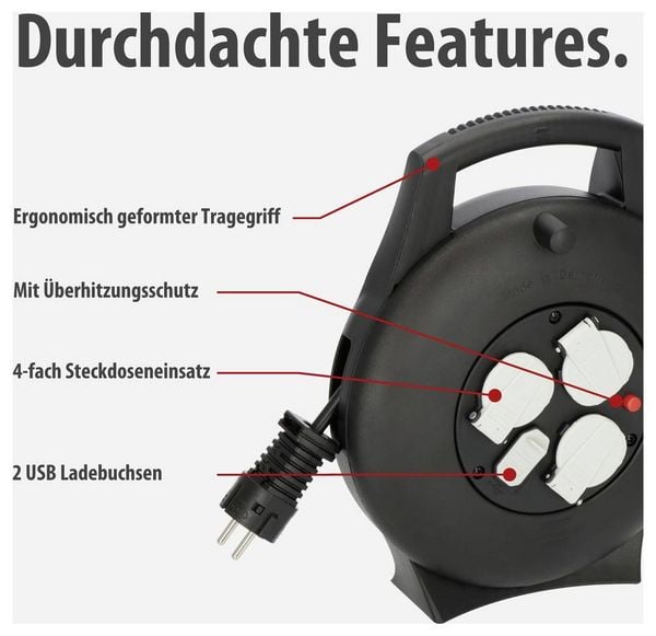 Produktbild: Brennenstuhl 1093900600 Kabeltrommel 10m