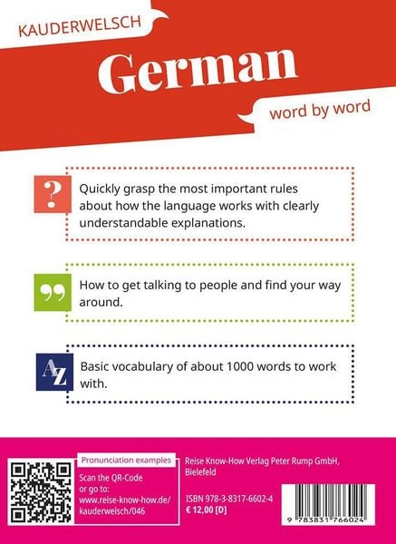 Produktbild: Reise Know-How Language Guide Book German - word by word