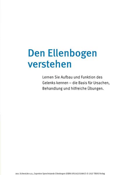 Produktbild: Experten-Sprechstunde Ellenbogen
