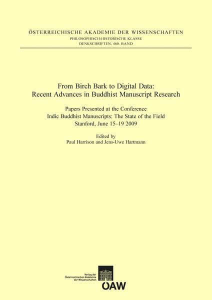 Produktbild: From Birch Bark to Digital Data: Recent Advances in Buddhist Manuscript Research