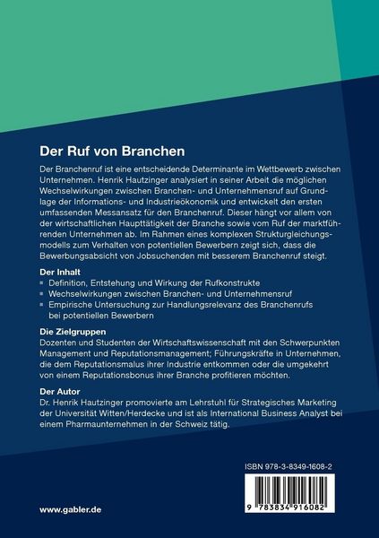 Produktbild: Der Ruf von Branchen