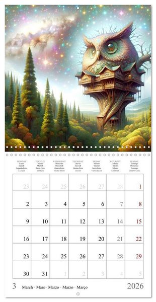 Produktbild: Habitat des chouettes (Calendrier mural carr&eacute; 2026 30x30 cm) Calendrier double avec une page pour vos prises de notes