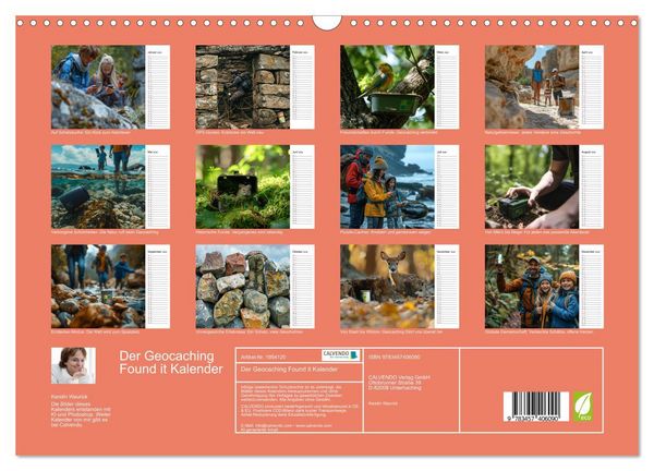 Produktbild: Der Geocaching Found it Kalender (Wandkalender 2026 DIN A3 quer), CALVENDO Monatskalender