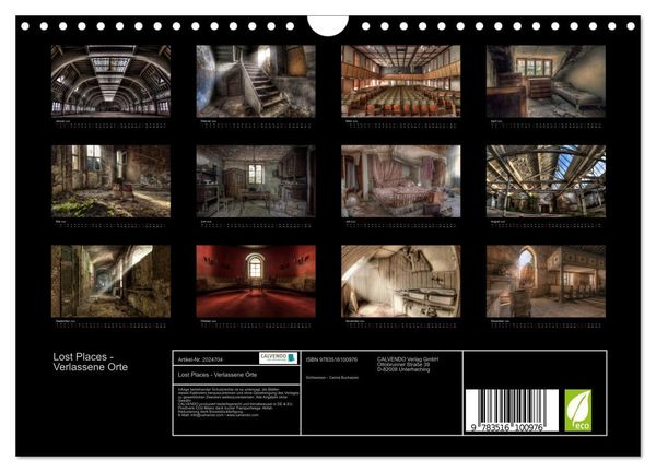 Produktbild: Lost Places - Verlassene Orte (Wandkalender 2026 DIN A4 quer), CALVENDO Monatskalender