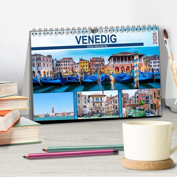 Produktbild: Venedig - Stille Momente (Tischkalender 2026 DIN A5 quer), CALVENDO Monatskalender
