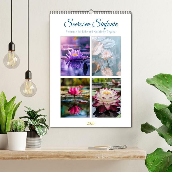 Produktbild: Seerosen Sinfonie (Wandkalender 2026 DIN A2 hoch), CALVENDO Monatskalender