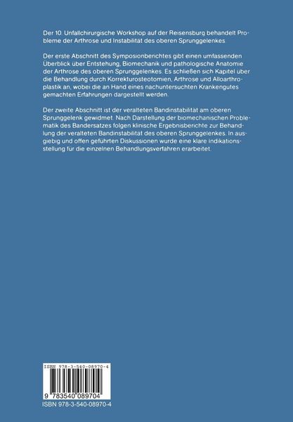 Produktbild: Arthrose und Instabilit&auml;t am oberen Sprunggelenk