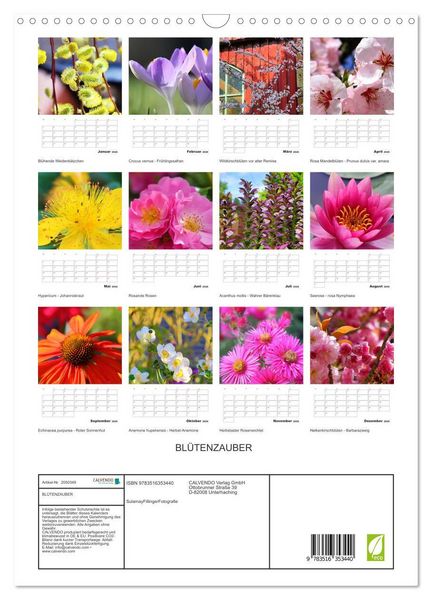 Produktbild: BL&Uuml;TENZAUBER (Wandkalender 2026 DIN A3 hoch), CALVENDO Monatskalender