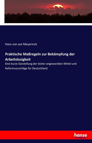 Praktische Maßregeln zur Bekämpfung der Arbeitslosigkeit, Taschenbuch von Hans aut Meyerinck, Hansebooks, 9783742879479