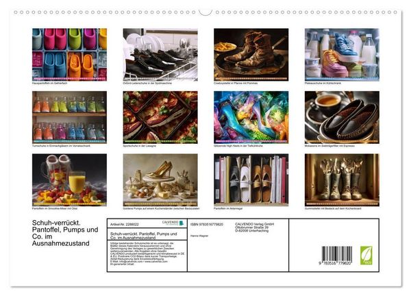 Produktbild: Schuh-verr&uuml;ckt. Pantoffel, Pumps und Co. im Ausnahmezustand (hochwertiger Premium Wandkalender 2027 DIN A2 quer), Kunstdruck in Hochglanz