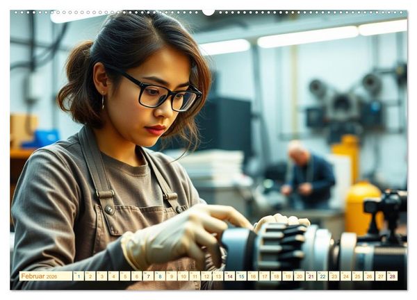 Produktbild: Powerfrauen - Frauen in anspruchsvollen Berufen (Wandkalender 2026 DIN A2 quer), CALVENDO Monatskalender