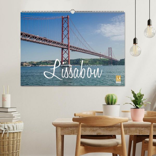 Produktbild: Lissabon Stadtansichten (Wandkalender 2026 DIN A2 quer), CALVENDO Monatskalender