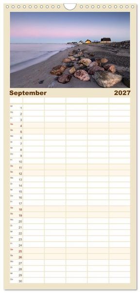 Produktbild: Familienplaner 2027 - Schleswig-Holstein - Momente zwischen den Meeren mit 5 Spalten (Wandkalender, 21 x 45 cm) CALVENDO