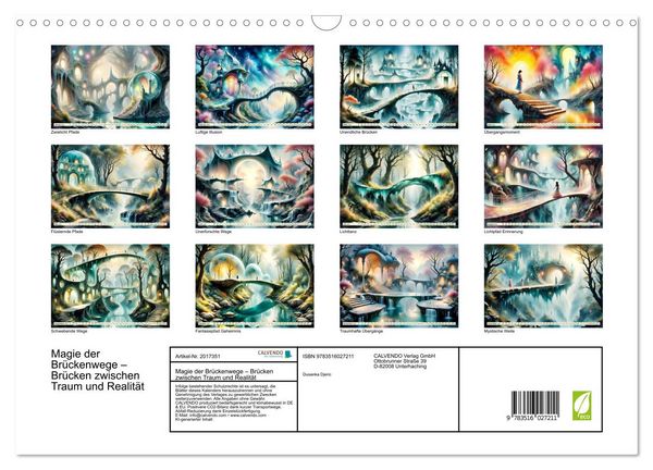 Produktbild: Magie der Br&uuml;ckenwege &ndash; Br&uuml;cken zwischen Traum und Realit&auml;t (Wandkalender 2026 DIN A3 quer), CALVENDO Monatskalender